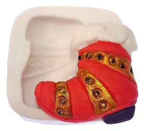 Molde De Silicone: Bota do Papai Noel - 3,8 x 3,8 cm