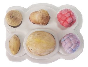 Molde De Silicone: Frutas e Castanhas