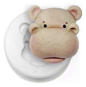 Molde de Silicone: Hipopótamo - 3,8 x 3,3 cm