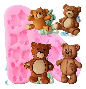 Molde De Silicone: Ursinhos de Pelúcia