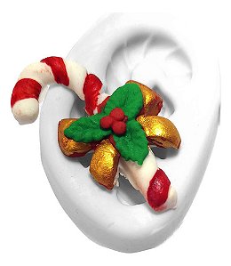 Molde De Silicone: Doce Natalino - 4,0 x 2,5 cm