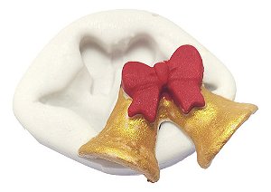 Molde De Silicone: Sinos de Natal - 2,5 x 4,5 cm