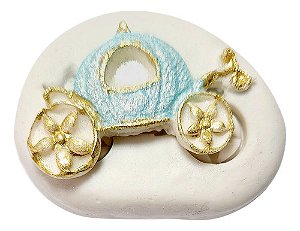 Molde De Silicone: Carruagem da Cinderela - 3,0 x 2,0 cm