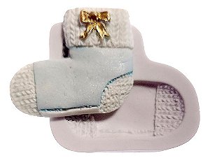 Molde De Silicone: Meia de Bebê - 4,5 x 5,5 cm