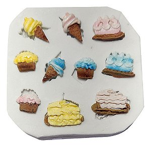 Molde De Silicone: Bolos, Doces e Sorvetes