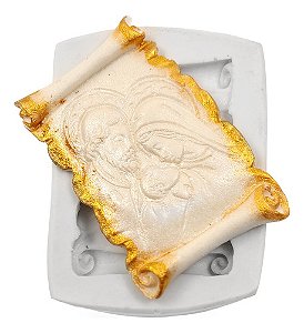 Molde De Silicone: Pergaminho Sagrada Família - 6,0 x 4,5 cm