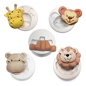 Kit: Molde de Silicone Bichinhos Safari + Corpo Universal