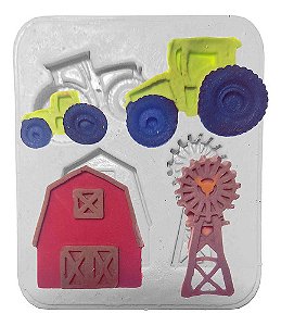 Molde De Silicone: Tratores e Moinho