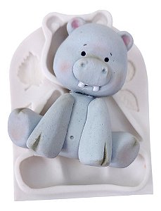 Molde de Silicone: Hipopótamo - 6,8 x 7,3 cm