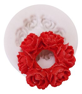 Moldes de Silicone: Coroa de Flores - 2,8 cm