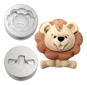 Kit: Moldes de Silicone Leãozinho - 2 peças