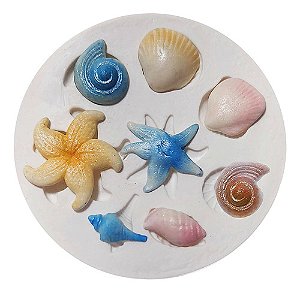 Molde De Silicone: Conchas Diversas