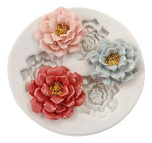 Molde de Silicone: Rosas - 3,5 cm