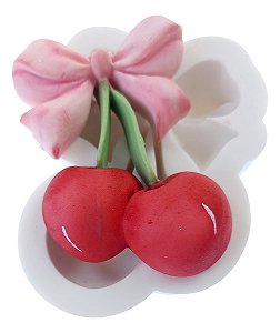 Molde de Silicone: Cerejas - 7,5 x 4,5 cm