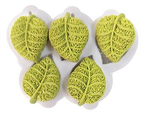 Molde de Silicone: Folhas - 2,0 x 1,7 cm