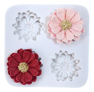 Molde De Silicone: Margaridas - 3,5 x 3,5 cm