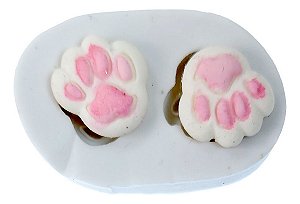 Molde De Silicone: Patinhas de Pet - 1,8 x 1,5 cm