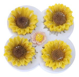 Molde De Silicone: Girassol - 2,3 cm