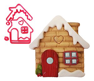 Cortador de Biscoito: Casinha de Biscoito - 8,5 x 8,5 cm