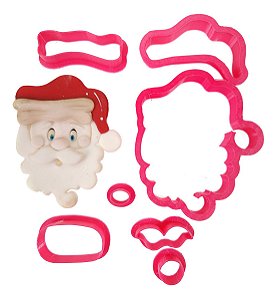 Cortador de Biscoito: Papai Noel 8,0 x 6,5 cm