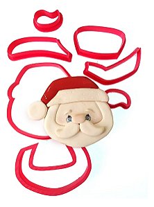 Cortador de Biscoito: Papai Noel - 8,0 x 6,5 cm