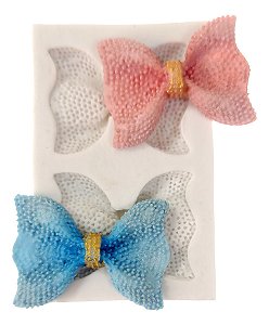 Molde de Silicone: 2 Laços 4,5 x 2,5 cm