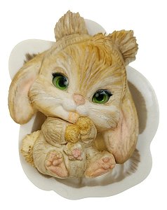 Molde De Silicone: Coelho Fofinho - 8,0 x 6,5 cm