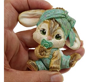 Molde De Silicone: Coelhinha com Chupeta - 6,5 x 7,0 cm