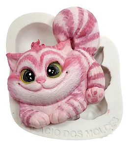 Molde de Silicone: Gato Risonho Alice no Pais das Maravilhas - 8,0 x 8,0 cm