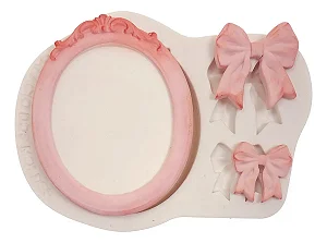 Molde de Silicone: Moldura e Laços