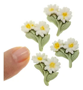Molde De Silicone: 4 Flores - 2,5 x 2,0 cm