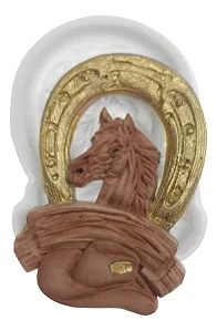 Molde De Silicone: Cavalo e Ferradura - 8,5 x 6,0 cm