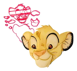 Cortador de Biscoito: Simba (Rei Leão) - 8,0 x 9,5 cm