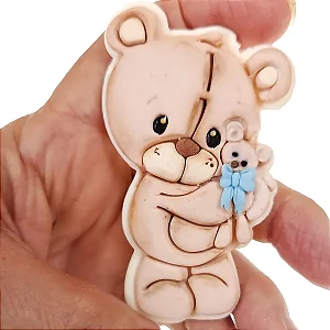 Cortador de Biscoito: Urso com Brinquedo - 8,0 x 5,0 cm