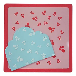Stencil: Patinhas de Coelho - 14,0 x 14,0 cm
