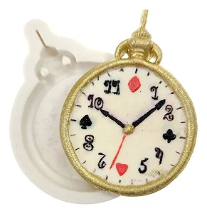 Molde de Silicone: Relógio da Alice - 7,5 x 6,0 cm