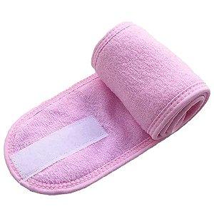 Faixa de Cabelo Makeup Skincare cor Rosa Claro