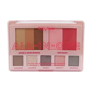 Paleta de Bronzer, Blush e Sombra All in One - Ruby Rose