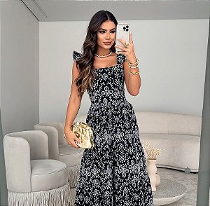 Vestido Alça Estampado