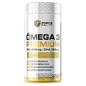 Ômega 3 1G Óleo de Peixe Premium 120 cápsulas EPA 540mg DHA 360mg - Force Full Labz