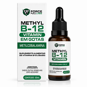 Vitamina B12 Methyl B-12 Metilcobalamina em Gotas Sublingual 30ml 414%VD - Force Full Labz