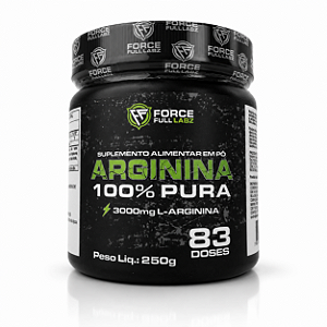 L-arginina 100% Pura 250g 3000mg por porção - Force Full Labz