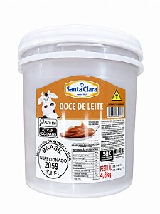 Doce de Leite Santa Clara Tradicional balde 4,8 kg