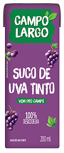 Suco de Uva Tinto Integral Campo Largo 200ml