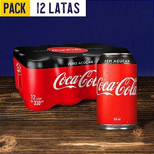 Kit 12 unidades Coca Cola Zero Lata ( Unidade sai a R$ 3,30)