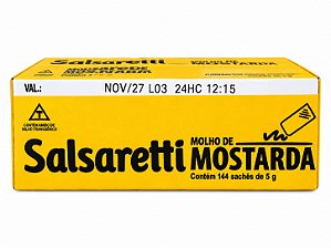 Caixa Mostarda Sachet 5g Salsaretti (144unidades)