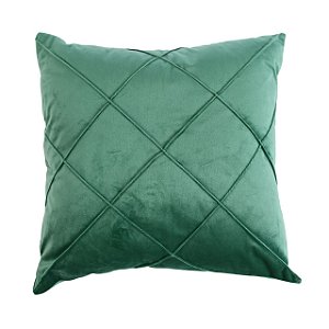 CAPA ALMOFADA DRAPEADA EM VELUDO  45X45 - VERDE