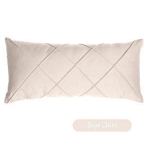 CAPA ALMOFADA RETANGULAR BAGUETE GRANDE 30x65 cm - BEGE