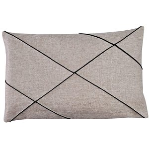 CAPA ALMOFADA BAGUETE RETANGULAR LINHO DRAPEADA VERDE 30X50