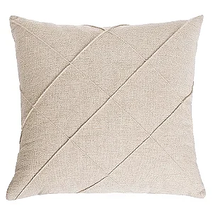 CAPA ALMOFADA LINHO CRU DRAPEADA 45x45